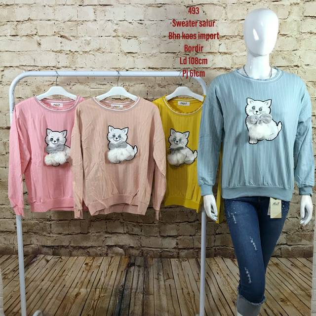 Atasan motif kucing