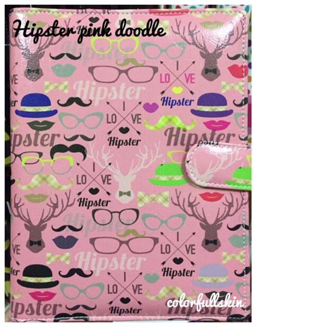 hipster pink doodle