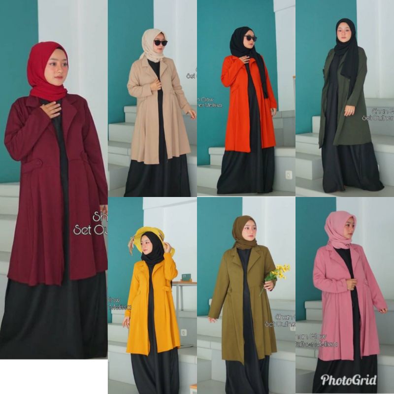 outer shanglow / gamis outer / set gamid outer