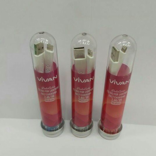 Cable Data Vivan  CTL-100 LIGHTNING For Iphone Fast Charging 2.4A/1M