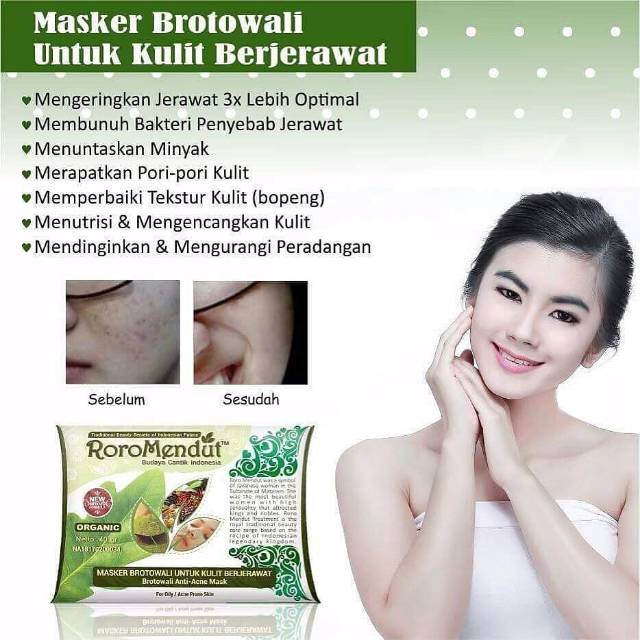 Masker RoroMendut (KEMASAN MINI 20gr)