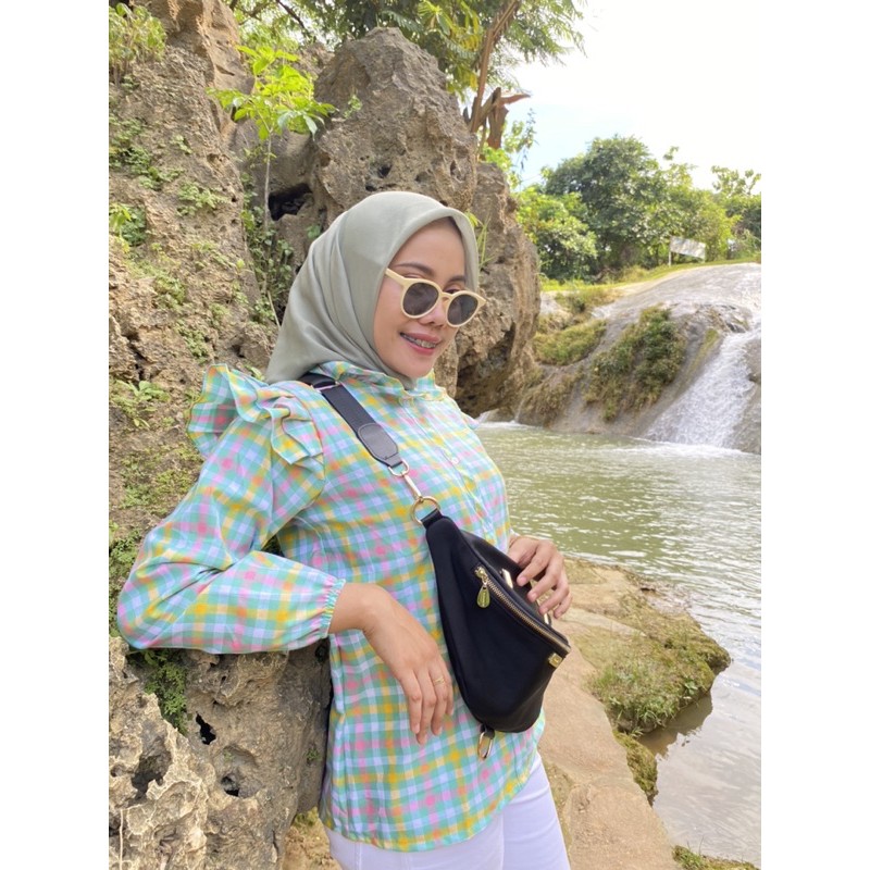NASY TOP GREEN PINK