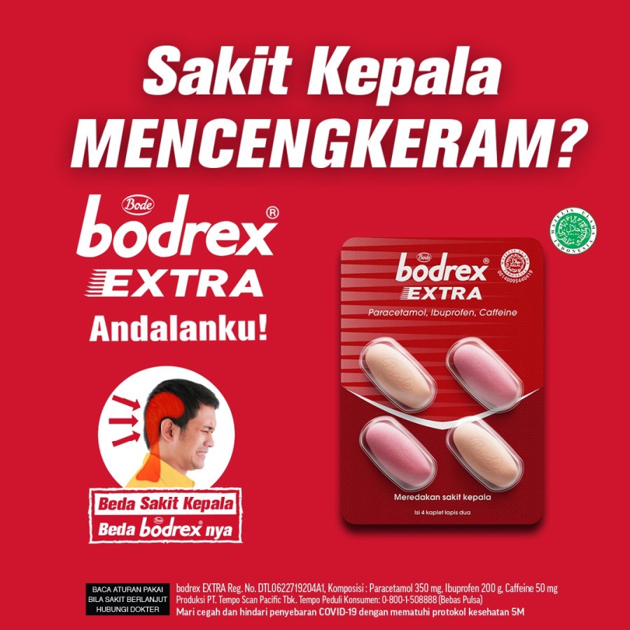 Bodrex Extra - 1 Blister / Strip 4 Tablet