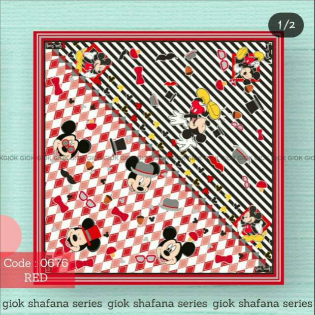 Giok scarf 0676 #1 .red#2.navy