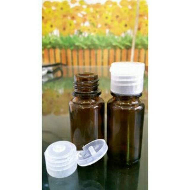 botol 10 ml kaca coklat flip