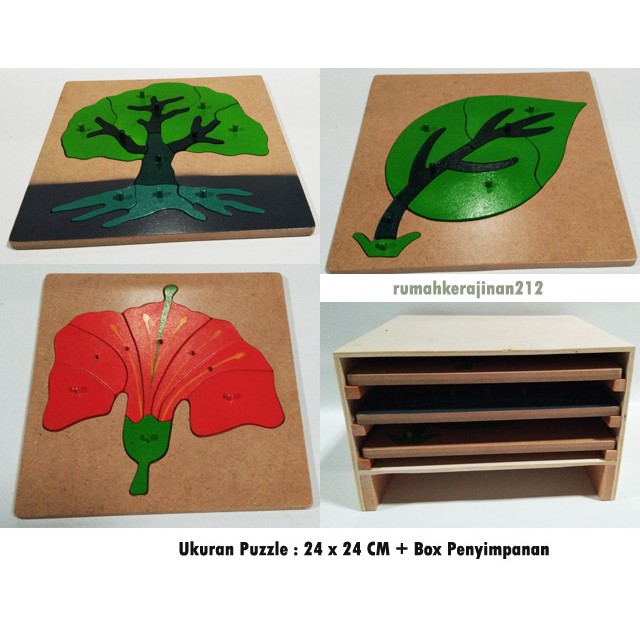 Puzzle Botani Montessori + Box