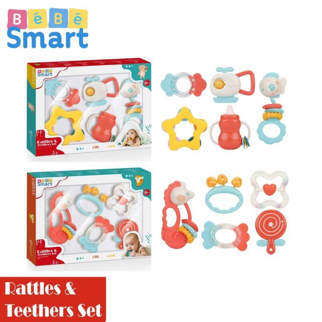 Bebe smart rattles & teethers set (5 pcs)