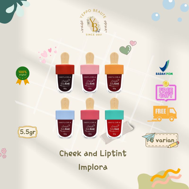 (FREE GIFT) IMPLORA CHEEK AND LIPTINT