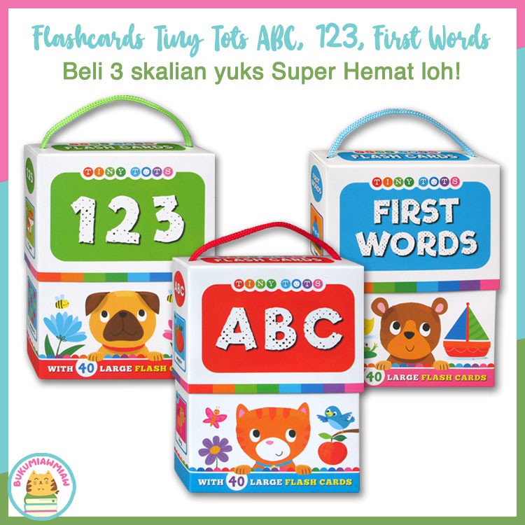 Flashcards Tiny Tots ABC, 123, First Words(WW)