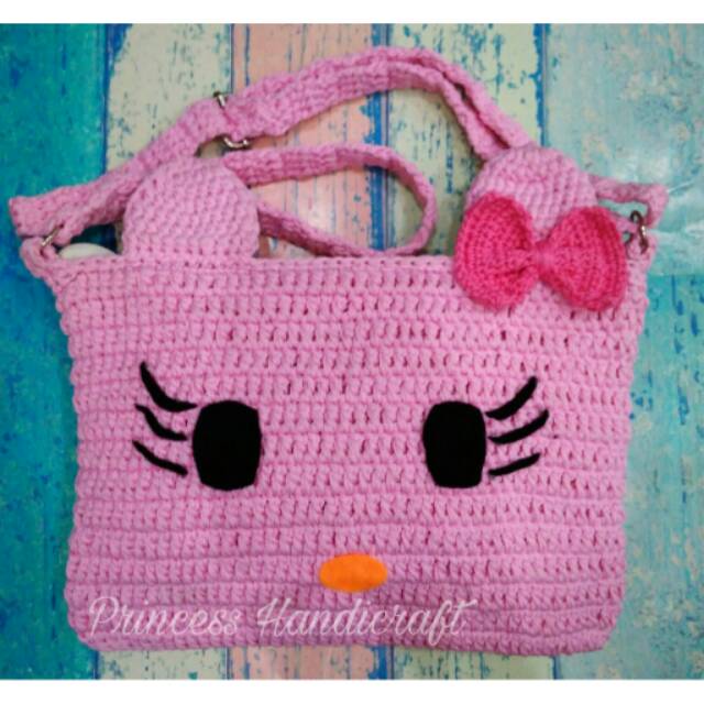 Tas Rajut Hello Kitty