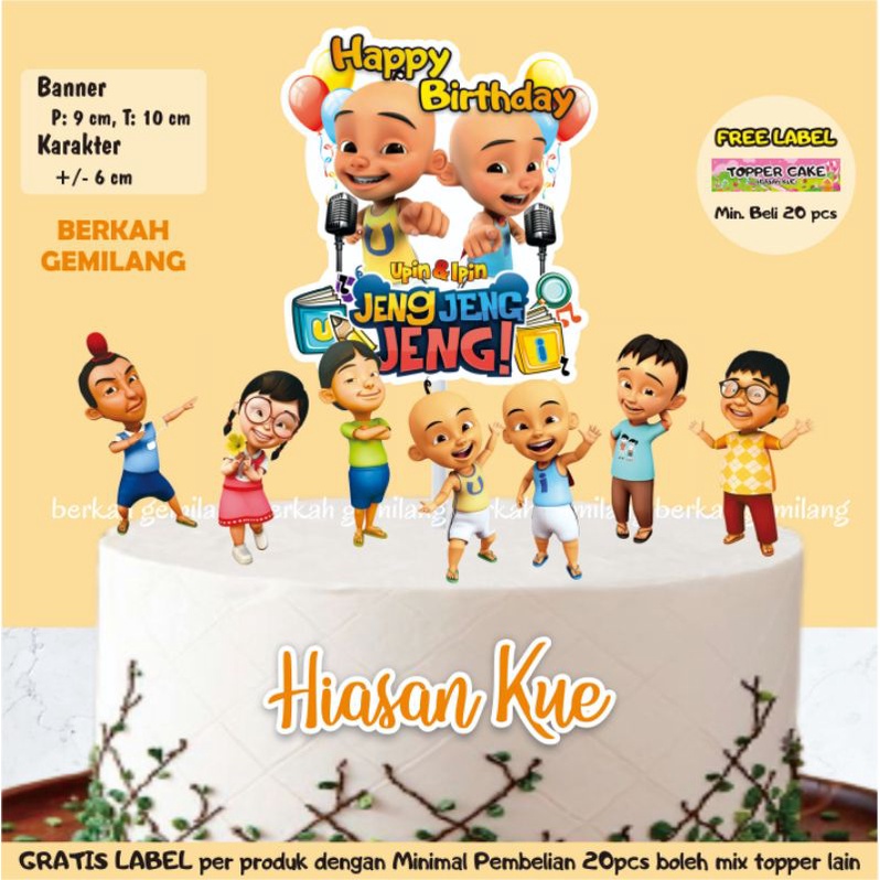 Topper Cake Upin Ipin