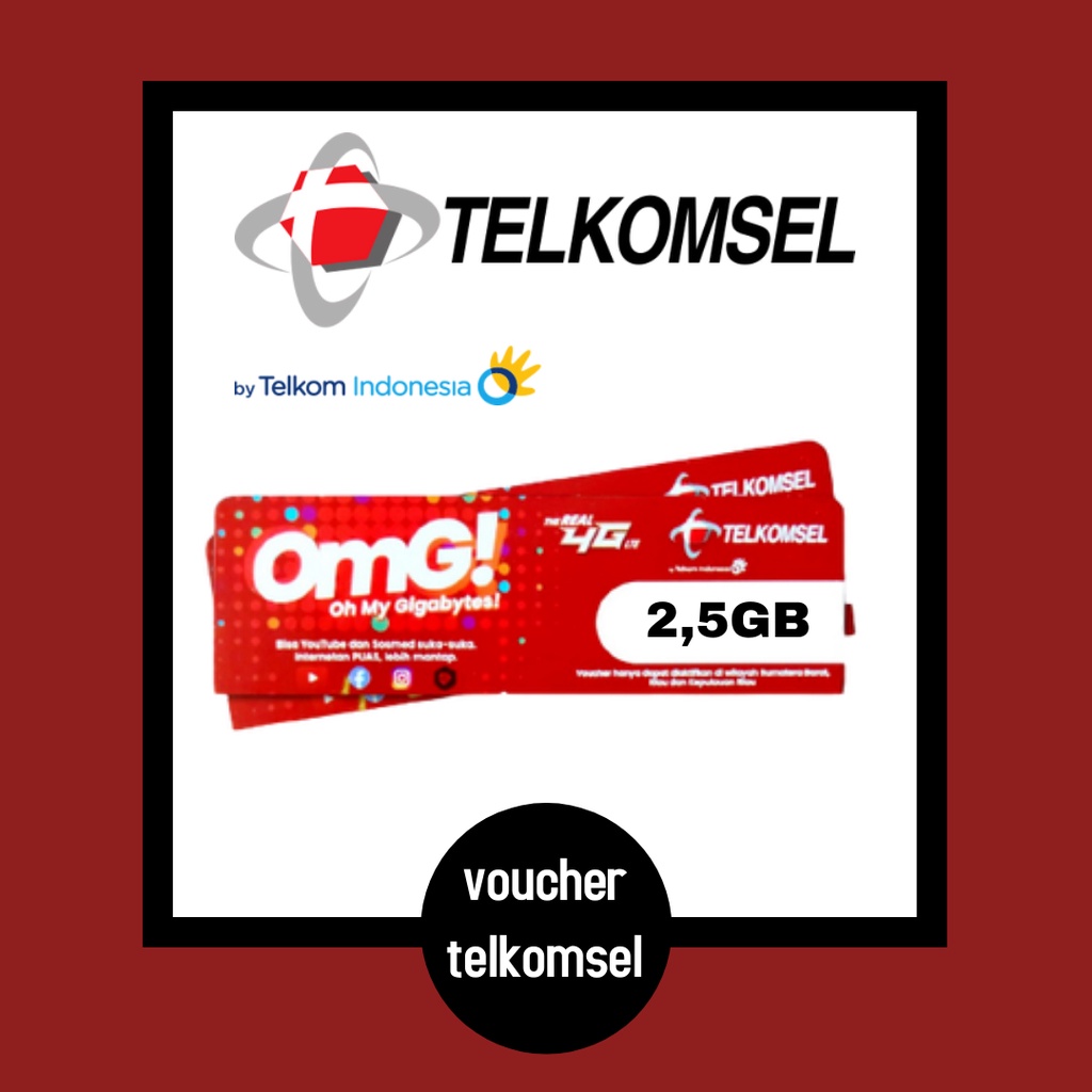 Voucher Data Telkomsel 2,5 GB