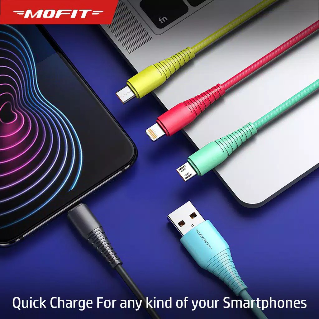 Kabel Data MOFIT M100 Fast Charging Micro USB, Type C, Lightning