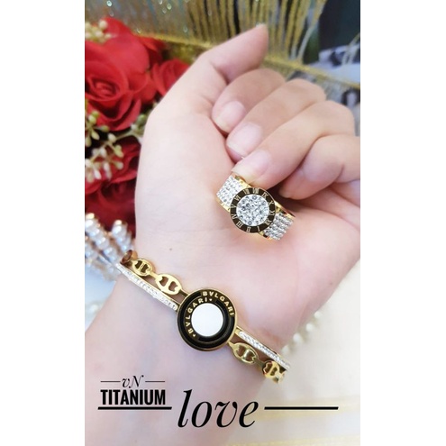 titanium set Yg di lapisi 18/24 k