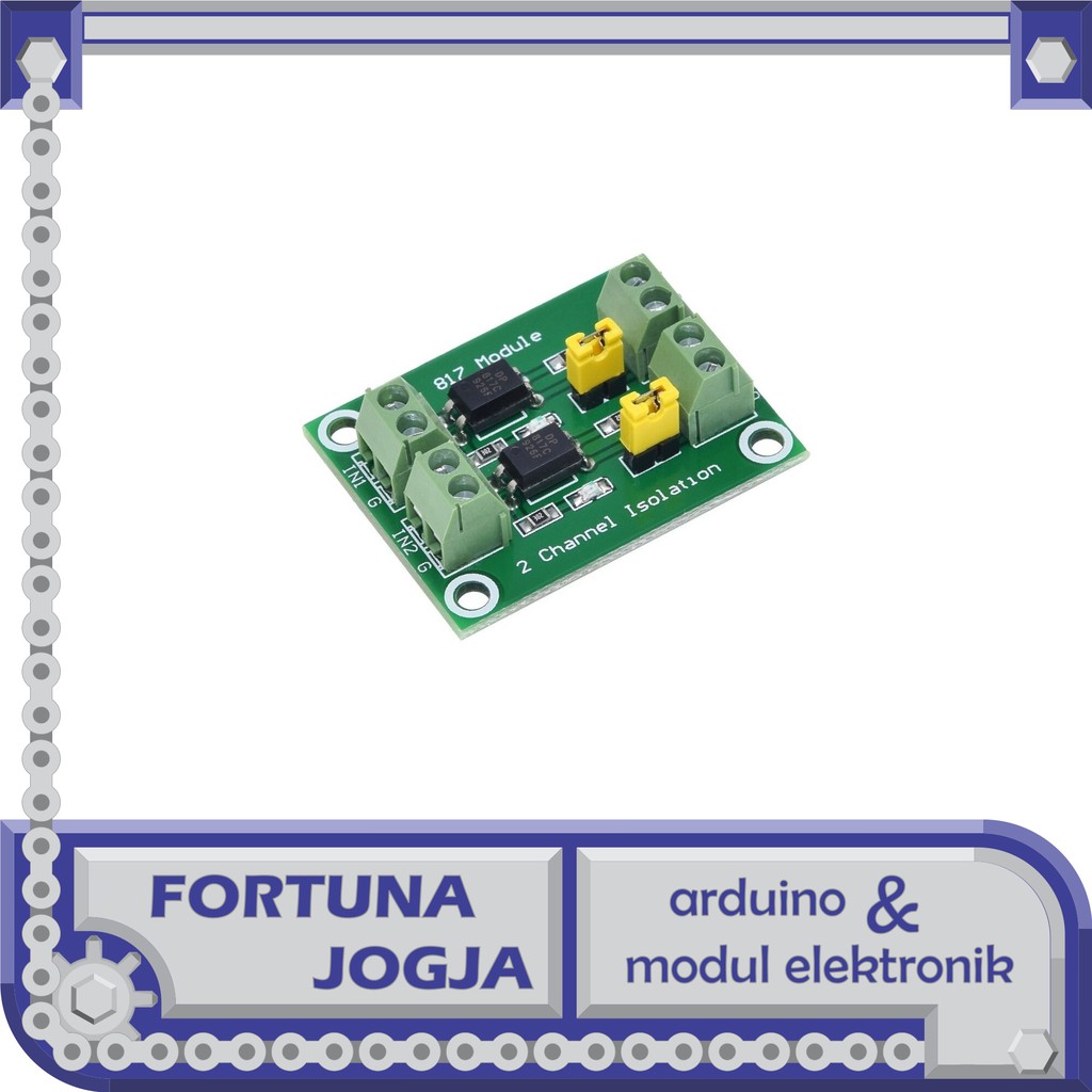 Modul PC817 Optocoupler 2 Channel Konverter Isolation Adapter