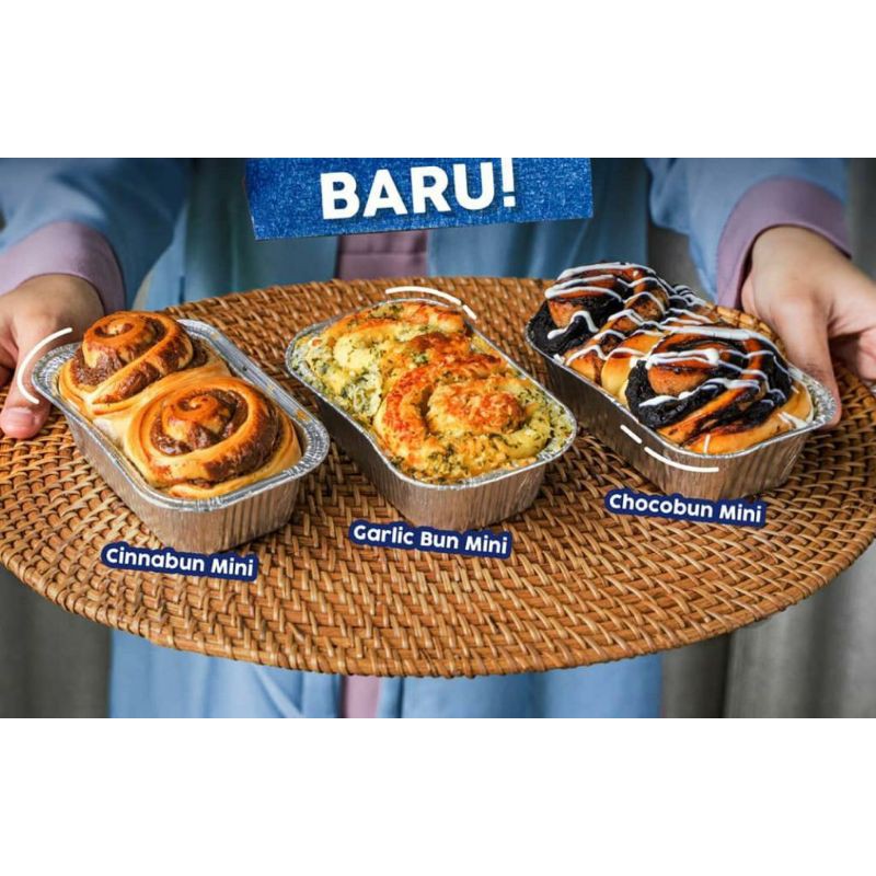 MINI CINNAMON / GARLIC / CHOCO ROLL BUNS ISI 2