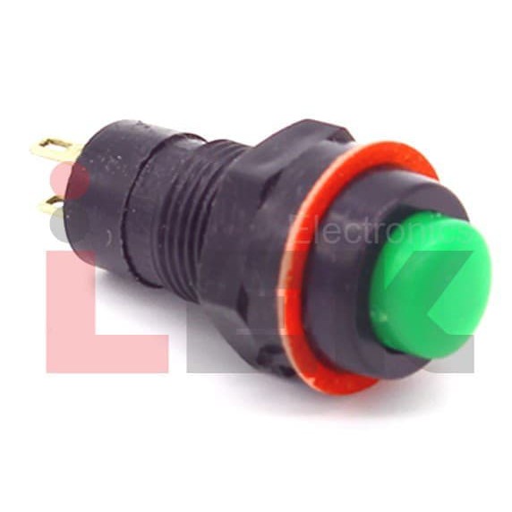Pushbutton 10mm Green Panel Mount Latching ~El~Xt1~