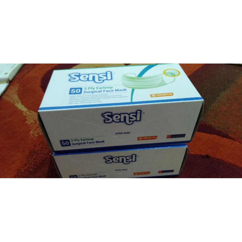 MASKER SENSI 3PLY EARLOOP