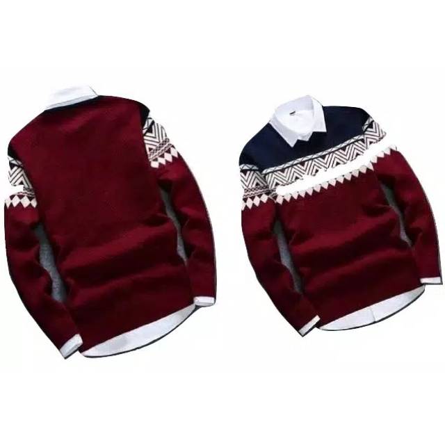 Sweater Pria Colombus Marun