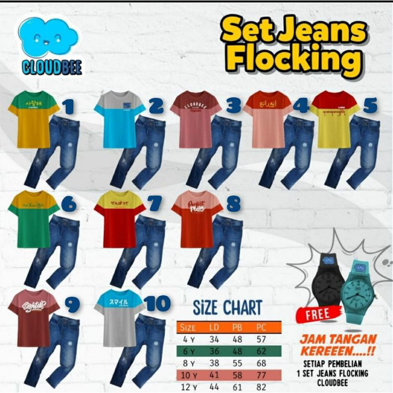 SET JEANS FLOCKING