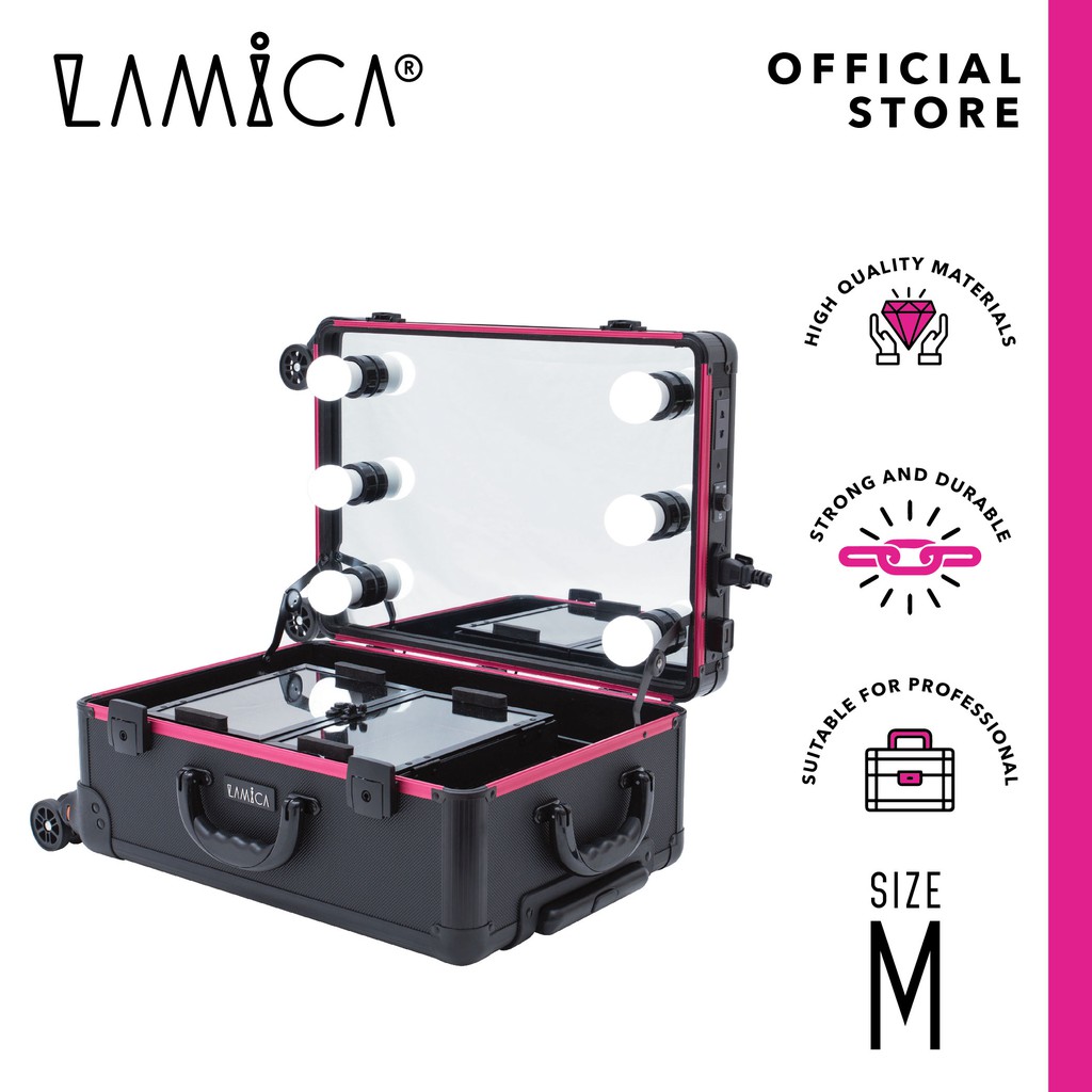 LAMICA Lighted Makeup Case - Medium Tas Koper Makeup