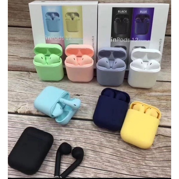 headseat Bluetooth macaron Inpods 12