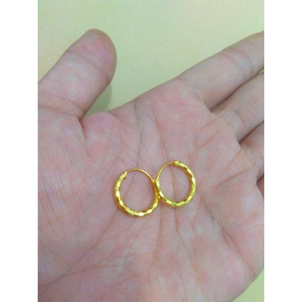 Anting  anak lapis kristal