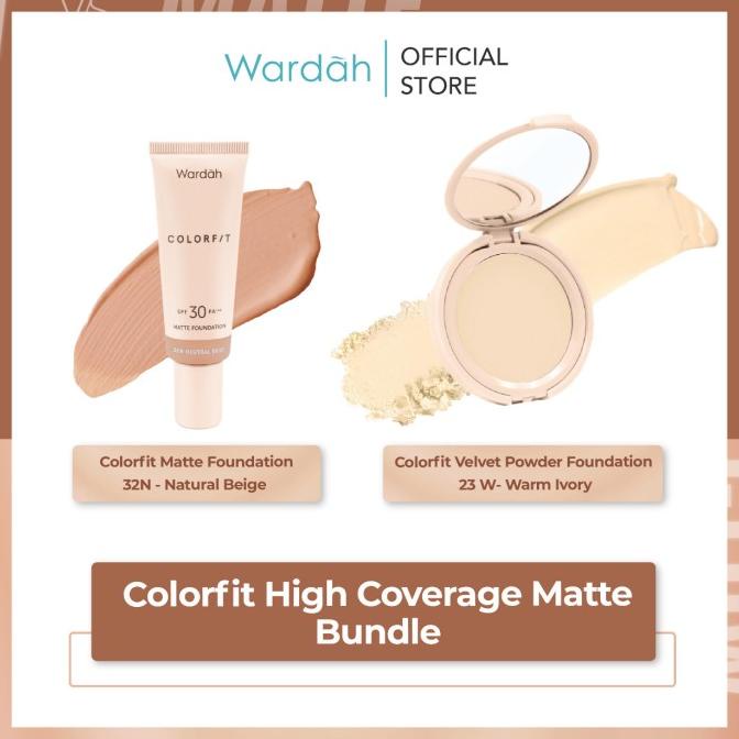 Wardah Colorfit High Coverage Matte Bundle - bedak dan foundation