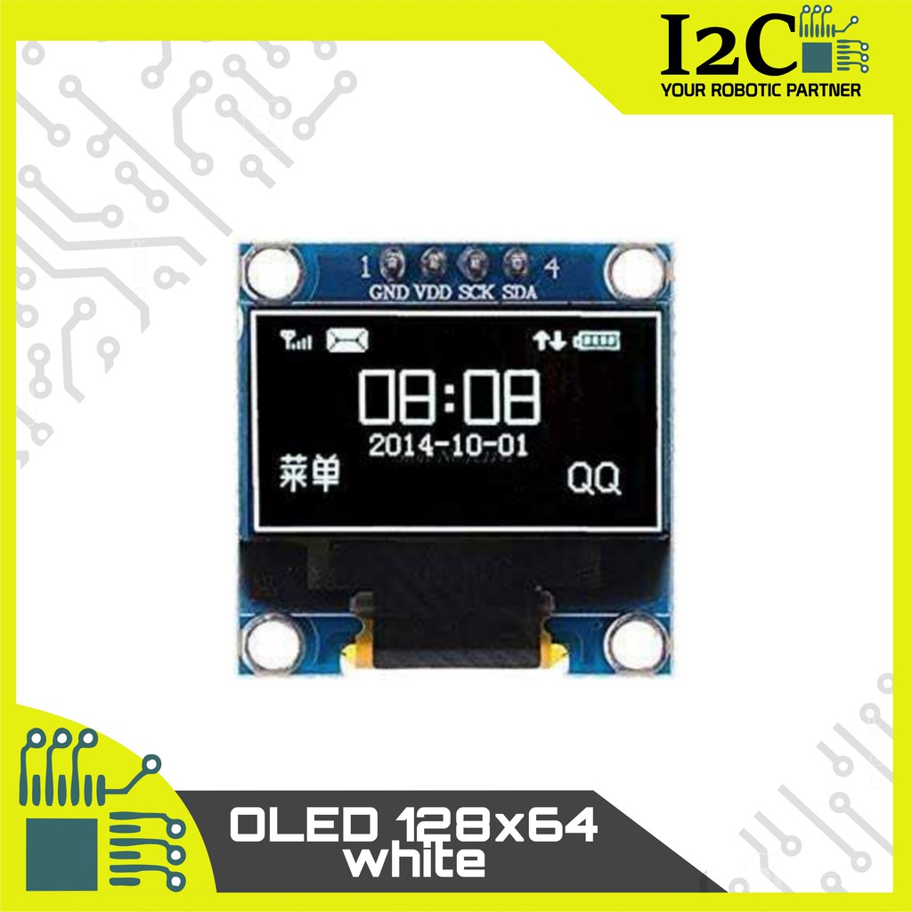 MODULE DISPLAY OLED 128 X 64 WHITE 0,96"