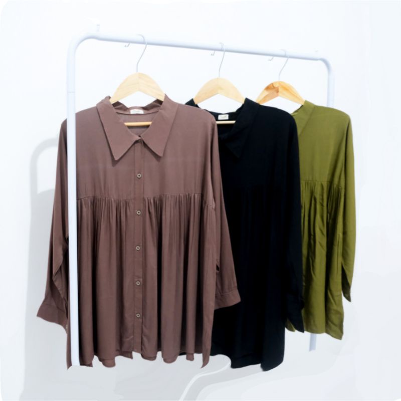 Kemeja polos rayon premium