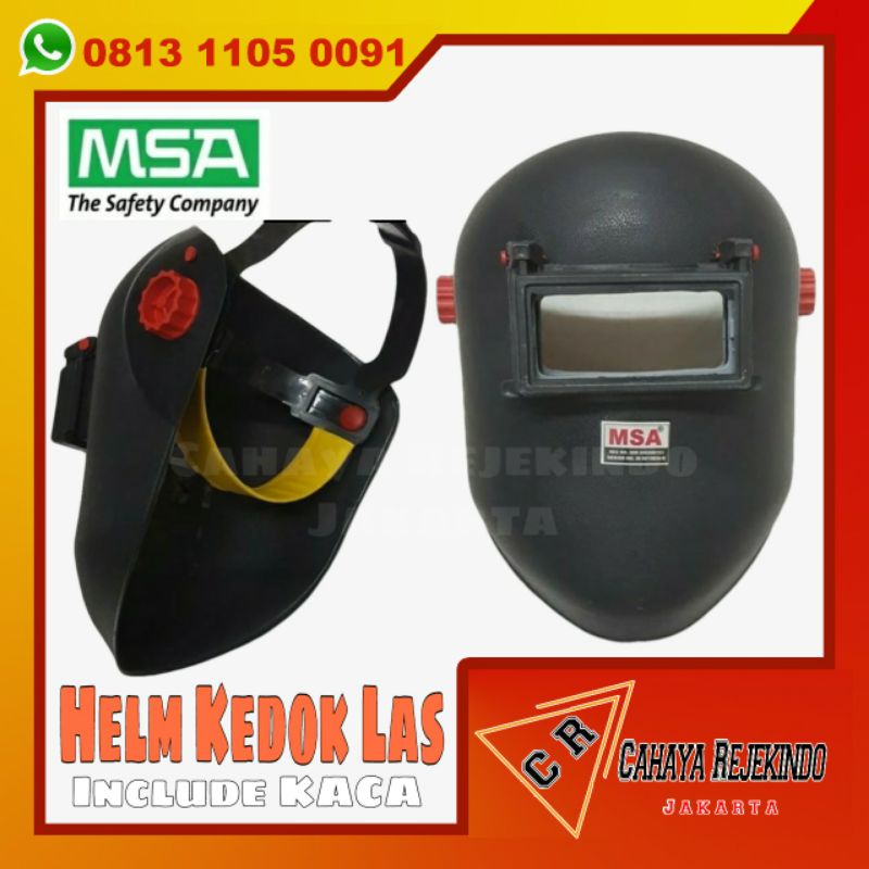 Helm Kedok Las MSA + Kaca | Topeng Las