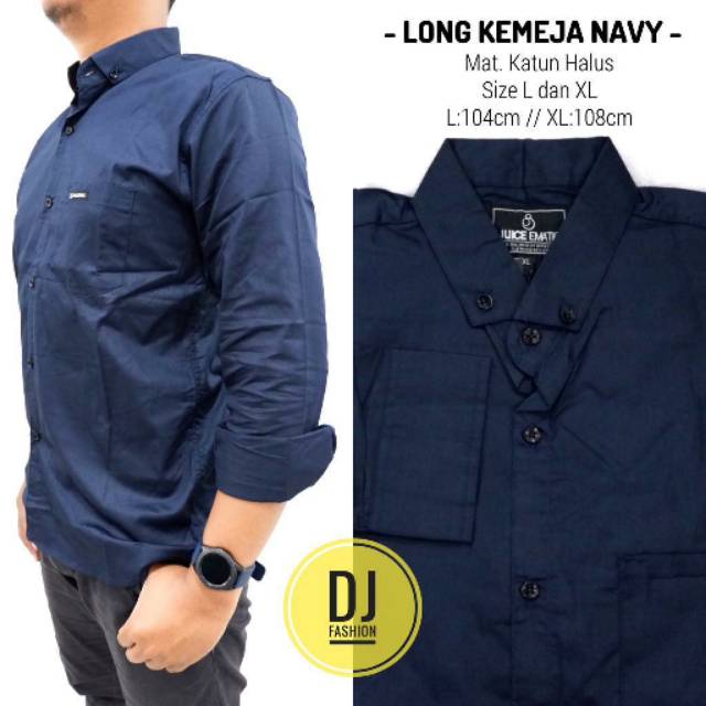 Long kemeja navy