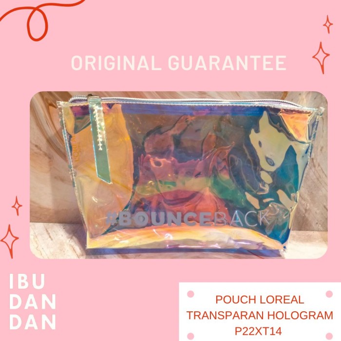 ༺ COD AKTIF ༻ Pouch Loreal Transparan Hologram