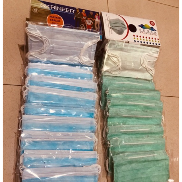 Masker earloop 3 ply ecer