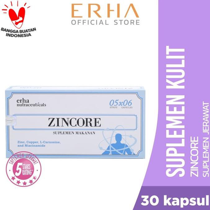 ERHA ZINCORE 30CAPS - SUPLEMEN LUKA KULIT