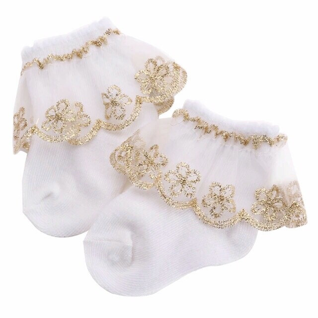 Gold lace sock