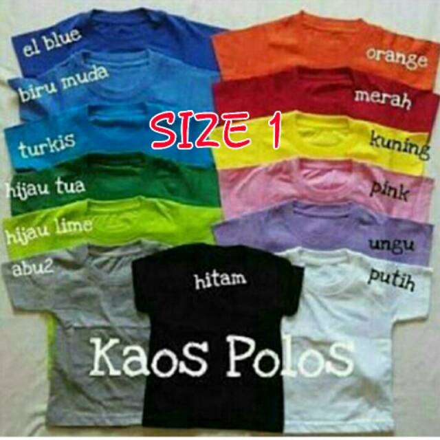 KAOS POLOS ANAK