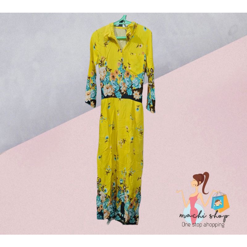 jumpsuit bunga kuning k4