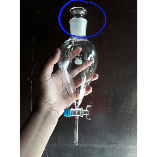 Corong pisah 250ml pyrex