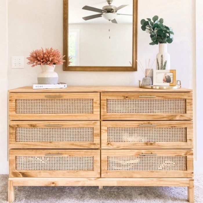bufet laci rotan chest drawer