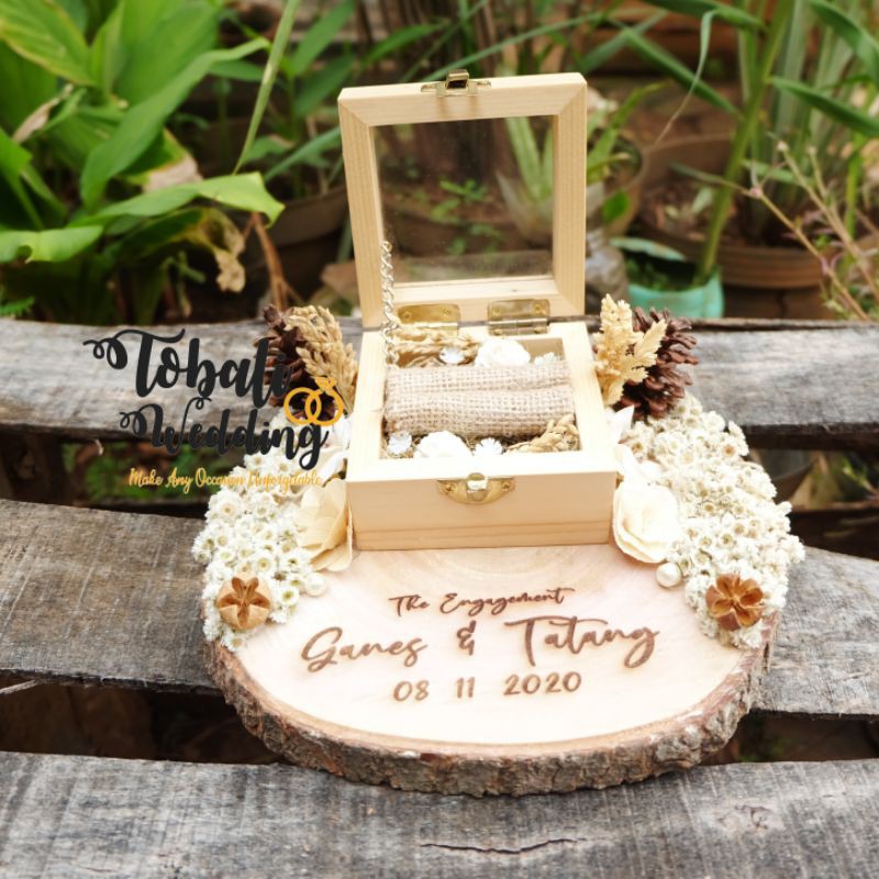 RINGBOX LOK SQUARE SERIES RUSTIC TEMPAT CINCIN