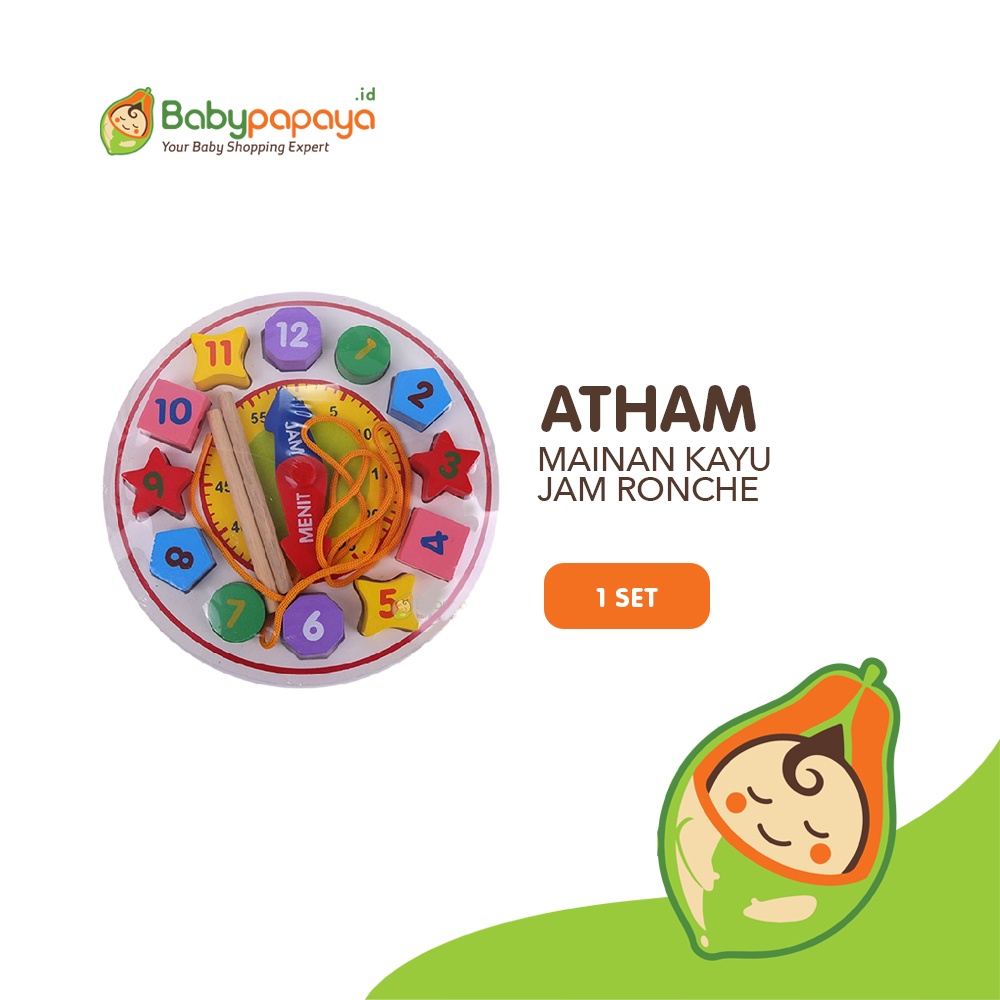 ATHAM Mainan Kayu Jam Ronche