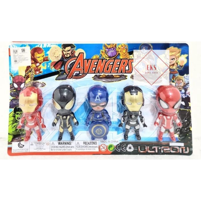 (SERI PENDEK) MAINAN SUPER HIRO MINI AVENGER MURAH
