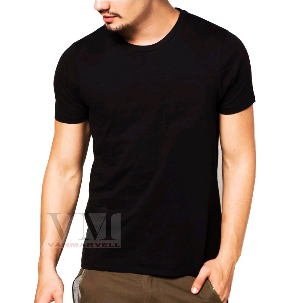 VM KAOS OBLONG POLOS BASIC KATUN HITAM SIMPLE  SHORT TSHIRT