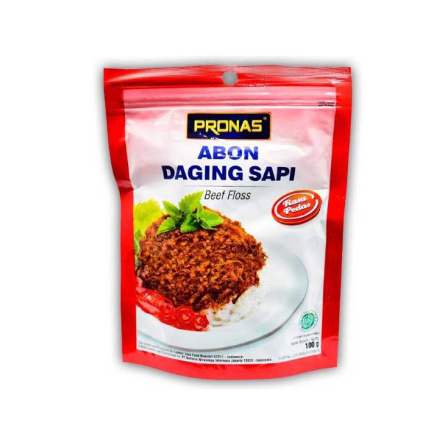 PRONAS -ABON DAGING SAPI PEDAS 100GRAM