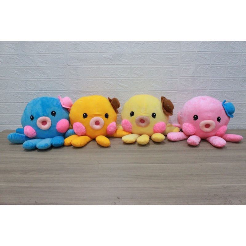 Boneka Cute Octopus with Hat Ukuran L