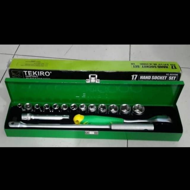 KUNCI SOK 17 PCS/HAND SOCKET SET TEKIRO