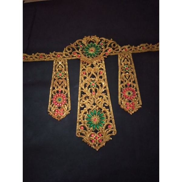 sabuk lidah /full payet bambu