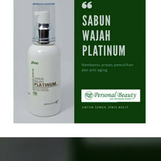 Sabun wajah platinum