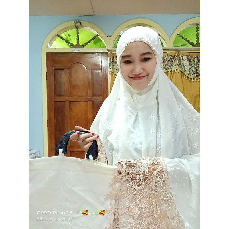 Mukena Paris Renda Daun